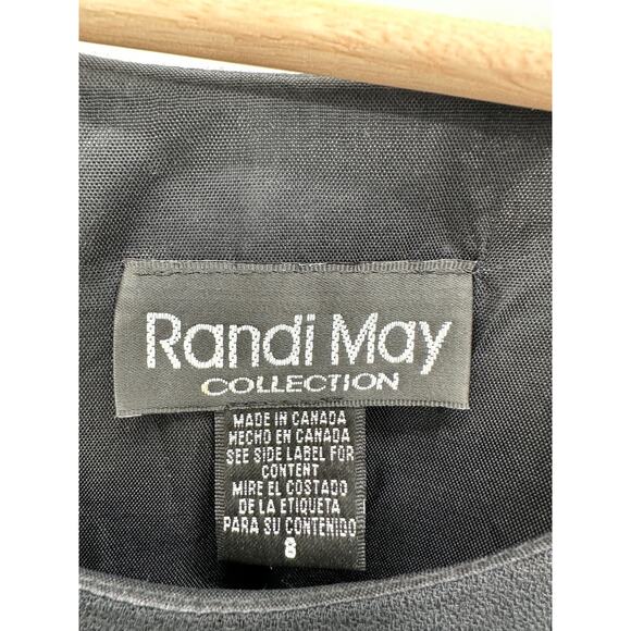 Randi May Collection Black Short Sleeve Mini Layered Dress Womens Size 8 - Picture 5 of 8